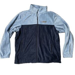 Columbia Fleece Zip Up Jacket Blue Size 1X NWOT